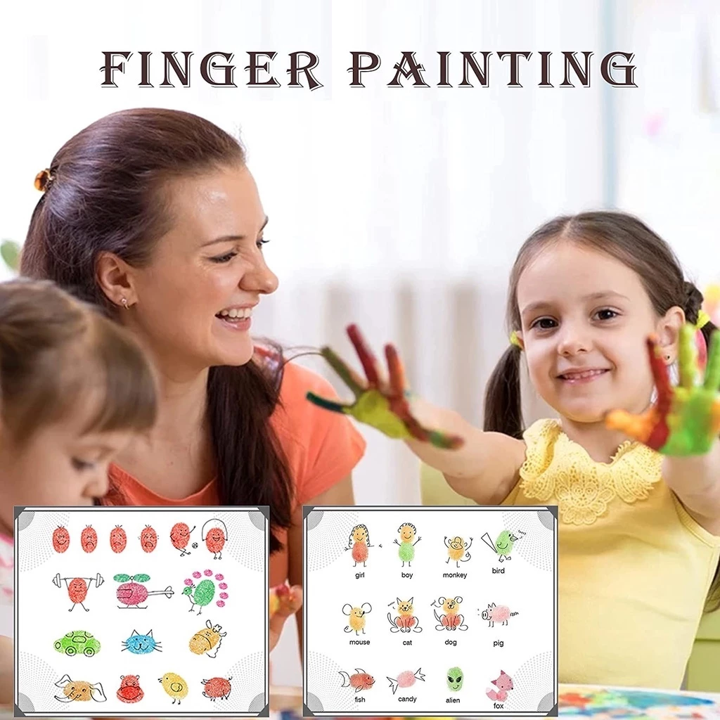 Buku Mainan Edukasi Anak Finger Hand Painting Book Montessori Melukis — 3