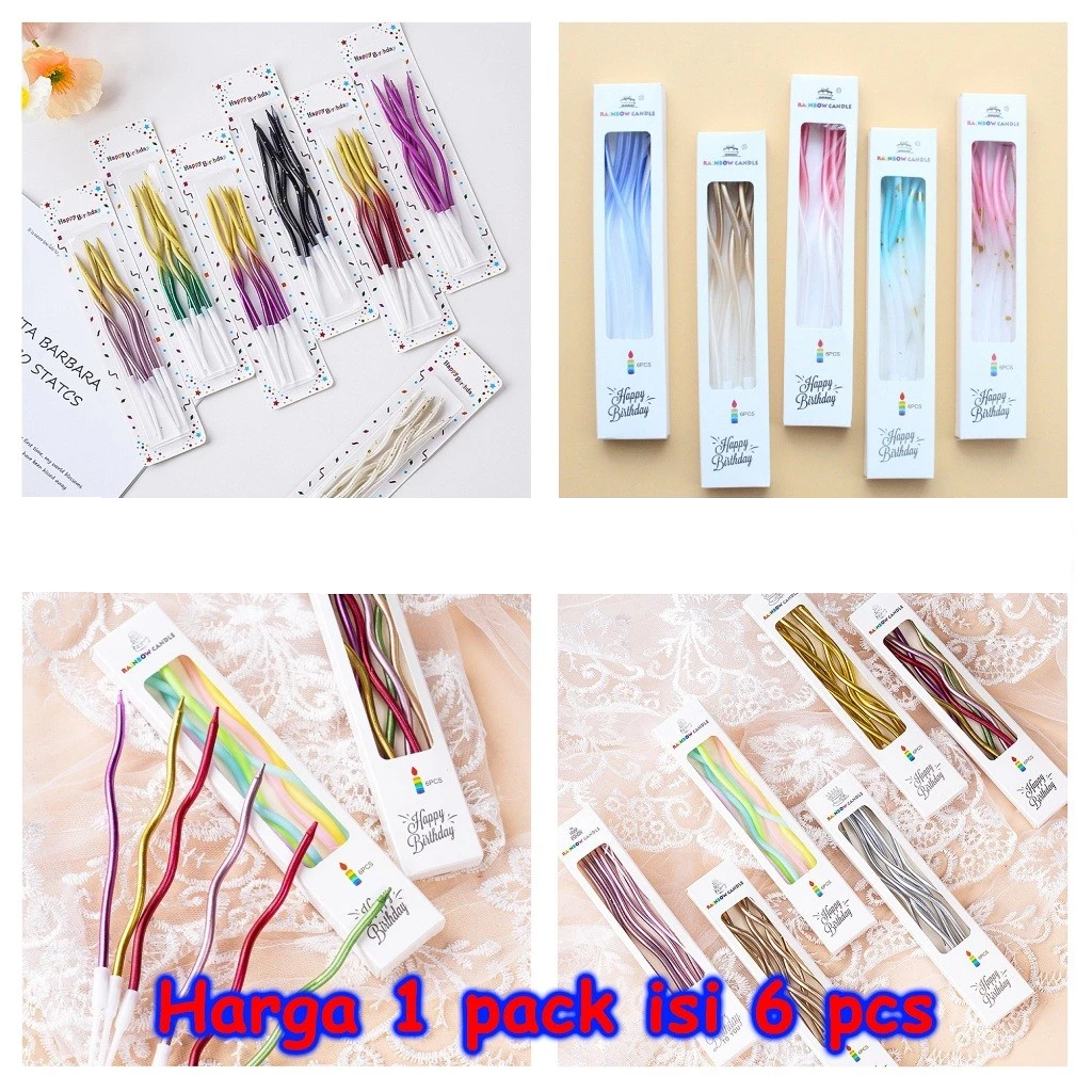Lilin Ulang Tahun Spiral Birthday Candle Korea Cantik Aesthetic — 3