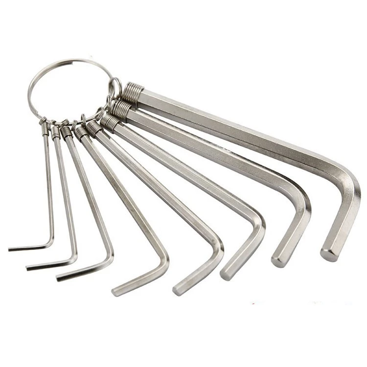 Kunci L Set Hex Key Ring 10 in 1 untuk Perbaikan Mesin dan Elektronik — 6
