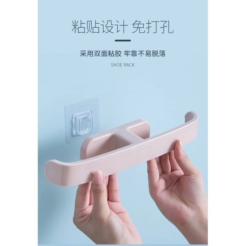 Gantungan Sandal Holder Tanpa Bor Tempel Dinding Aesthetic Serbaguna — 6