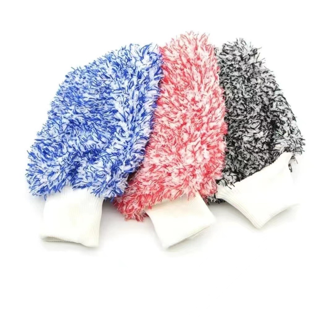Sarung Tangan Cuci Kendaraan Microfiber Wash Mitt Ala Korea Lembut — 6