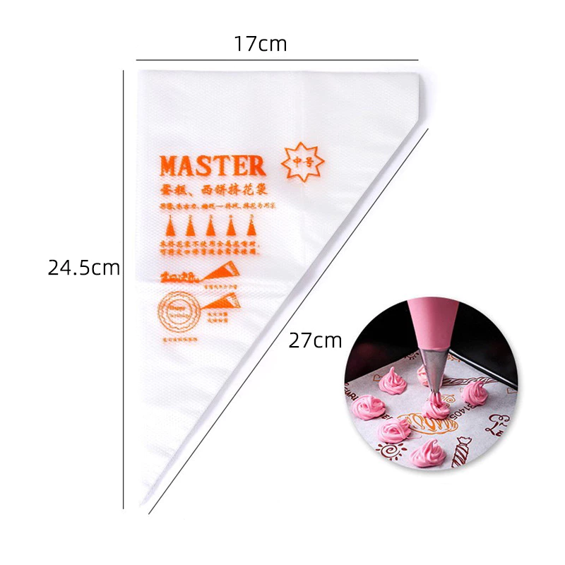 Plastik Segitiga Papping Piping Bag Pencetak Adonan Hiasan Kue Contong — 8
