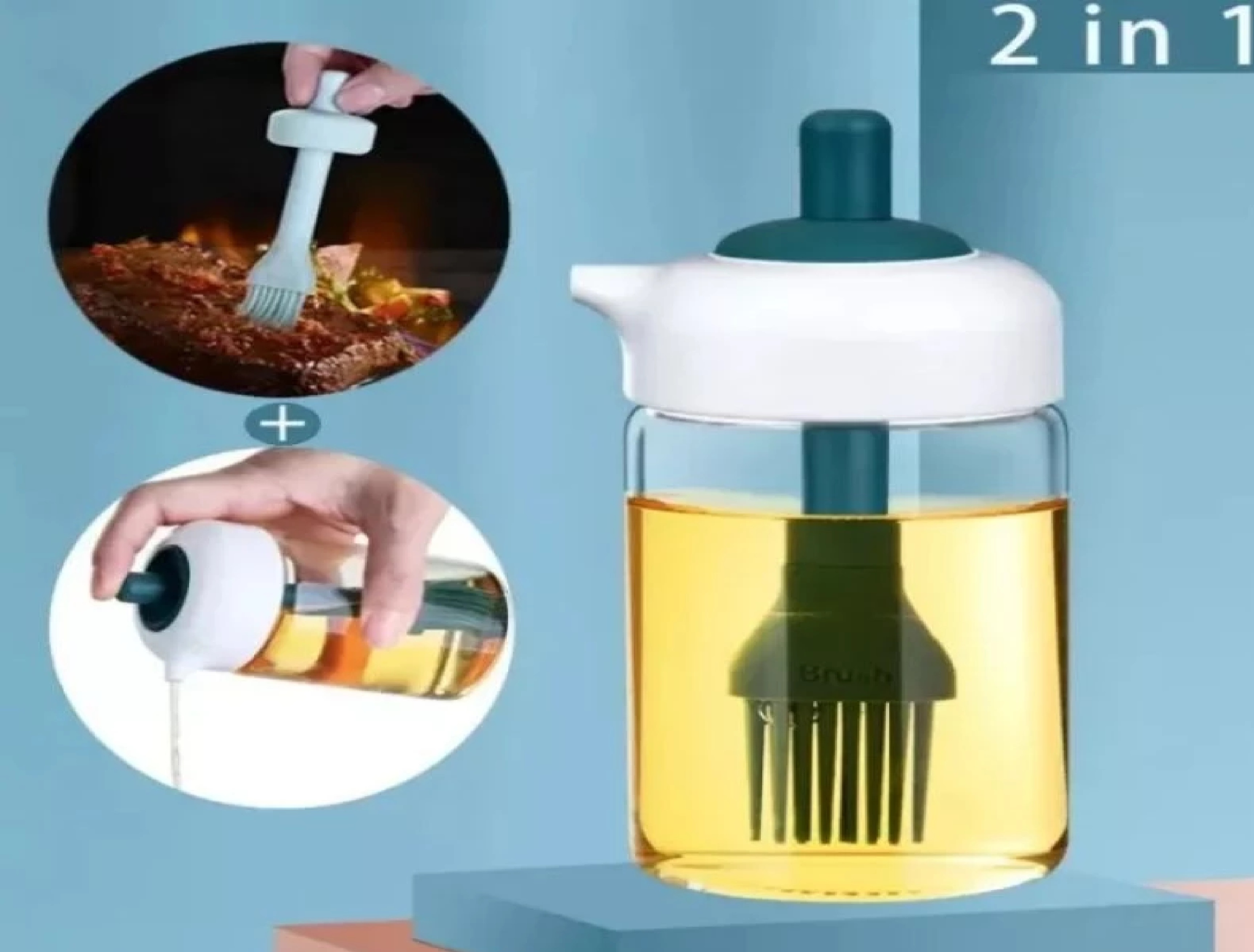Botol Minyak Goreng Dengan Kuas Multiguna 2in1 Praktis 230ml — 6