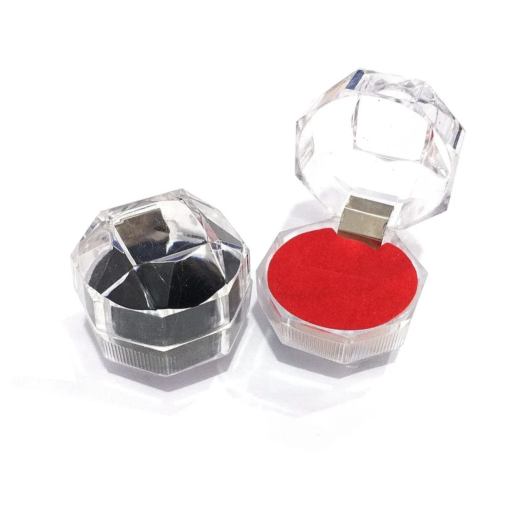 Tempat Cincin Mika Kristal Elegan Wadah Perhiasan Acrylic Unik — 3