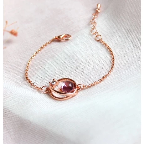 Gelang Titanium Alloy Wanita Korean Style Motif Planet Cantik Elegan — 9