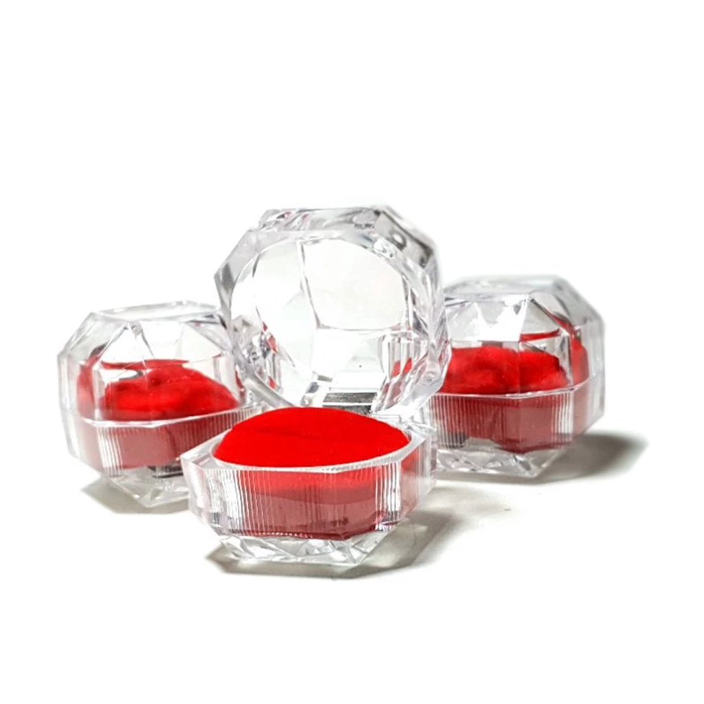 Tempat Cincin Mika Kristal Elegan Wadah Perhiasan Acrylic Unik — 5