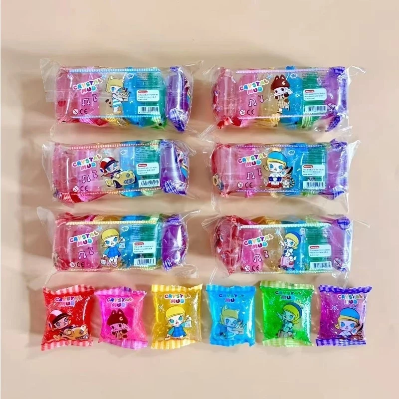 Slime Crystal Mud Slime Pack 6Pcs Mainan Anak Clay Import 6Pcs Warna — 6