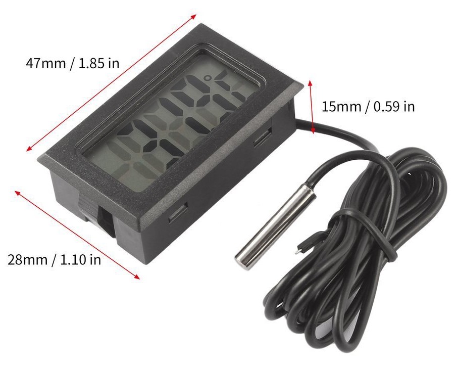 Termometer Pengukur Suhu Digital untuk Air Ikan Aquarium. — 6