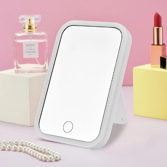 Cermin Make up LED Touch Screen Portable Aesthetic 3 Tingkat Kecerahan