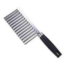 Pisau Gerigi Stainless Steel Iris Kentang Timun Acar Buah Sayur Kripik — 9