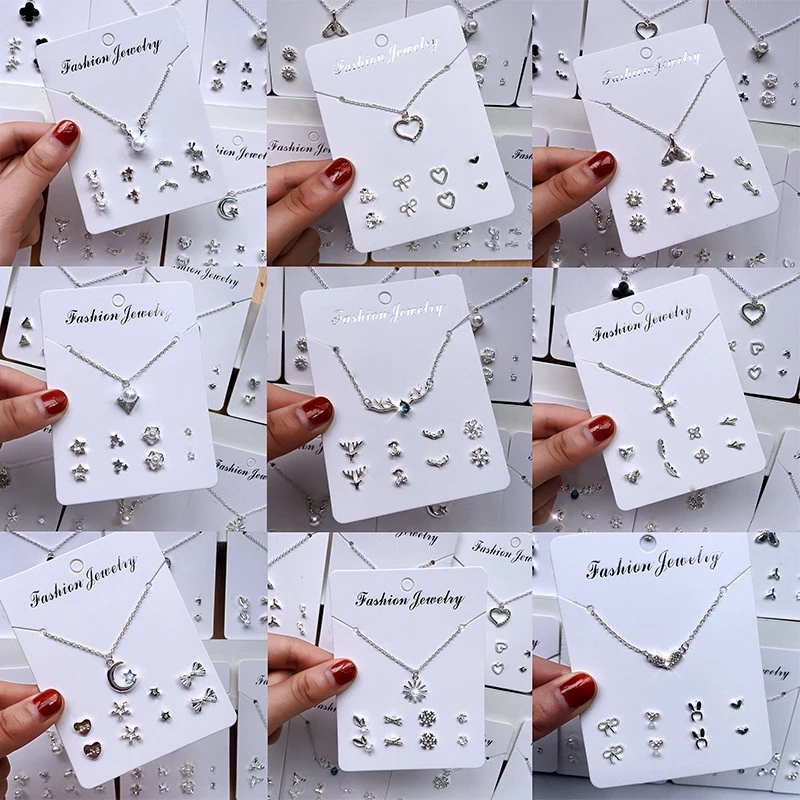 Kalung Anting Set Aksesoris Fashion Wanita Korea Cantik Kekinian — 4