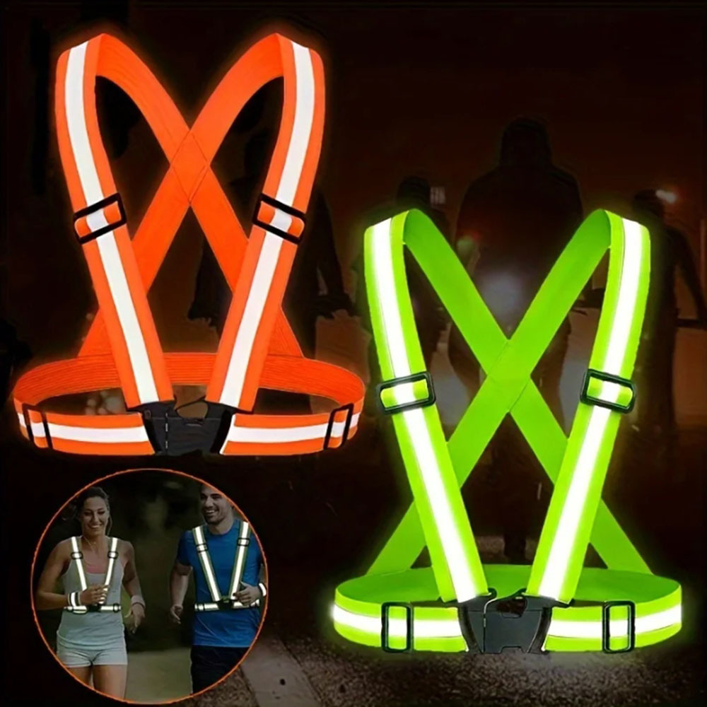 Rompi Safety Proyek Karet Elastis Guard Reflective Belt V — 6