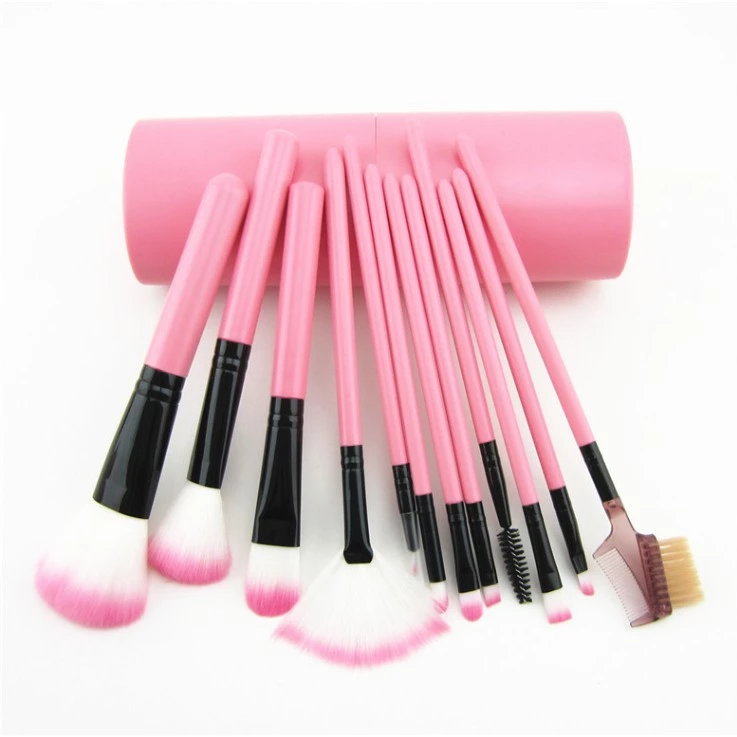 Set Alat Rias Wajah Kuas 12 In 1 Tabung Make Up Tools Brush Isi 12 Pcs — 4
