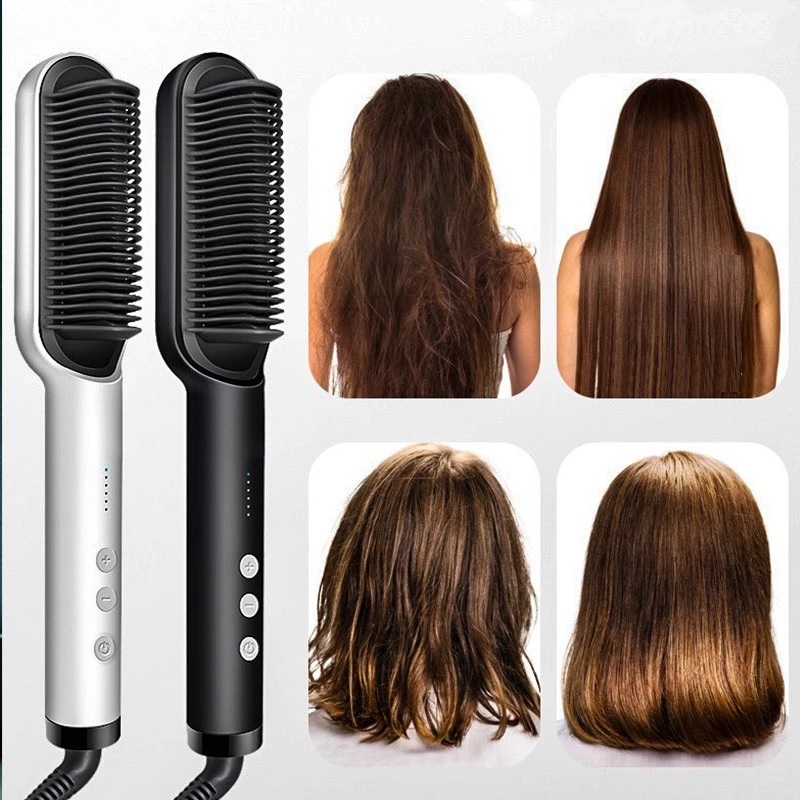 Catok Sisir Pelurus Rambut Hair Straightener Curler 2 in 1 Model SN-901 — 5