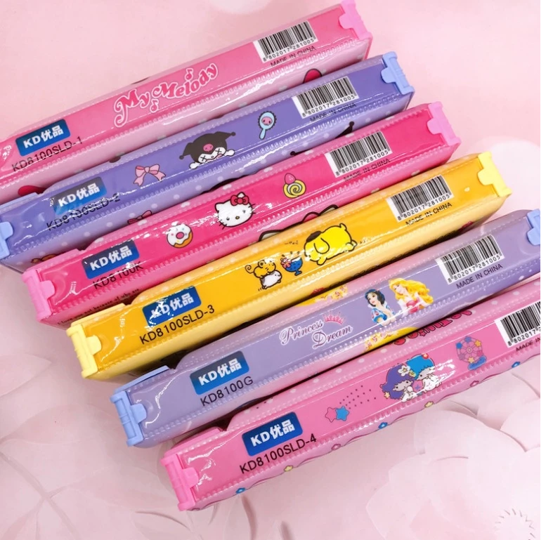 Kotak Pensil 2 Sekat Magnet Anak Sekolah TK SD Karakter Lucu Sanrio — 4