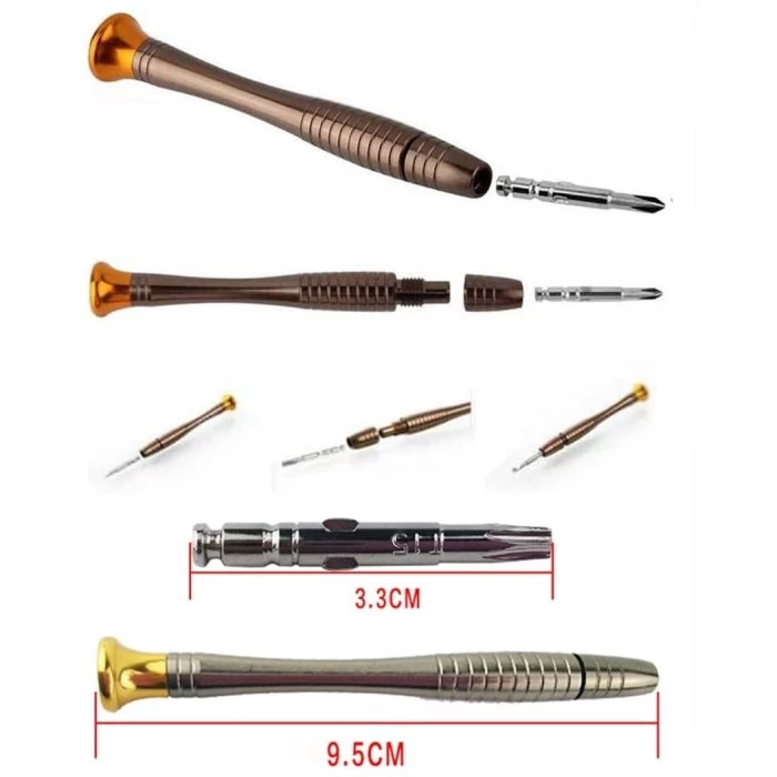 Obeng Hp 1 Set Handphone Lengkap Bintang 5 Segi Enam 25in1 — 8