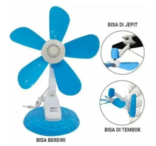 Kipas Angin Jepit Mini Clamp Wall Desk Fan All in One Fleksibel — 4