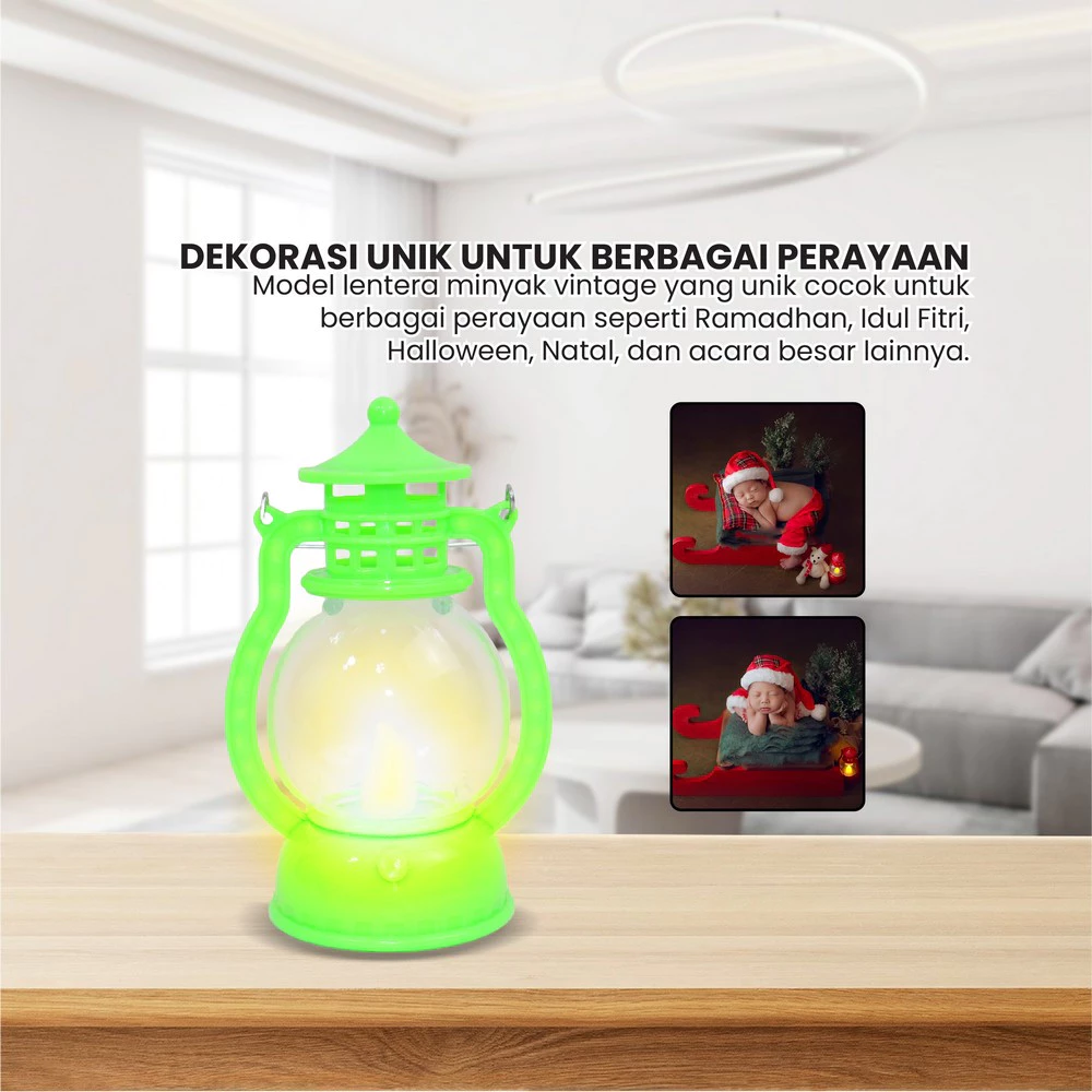 Lampu Lentera Minyak Vintage Souvenir Ramadhan Dekorasi Minimalis LED — 7