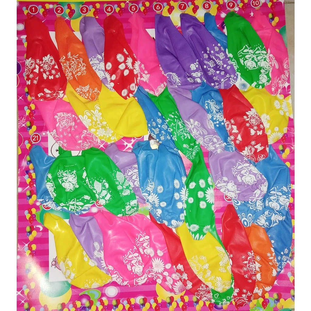 Balon Latex Motif Acak Dekorasi Party Pesta Ulang Tahun Meriah — 2