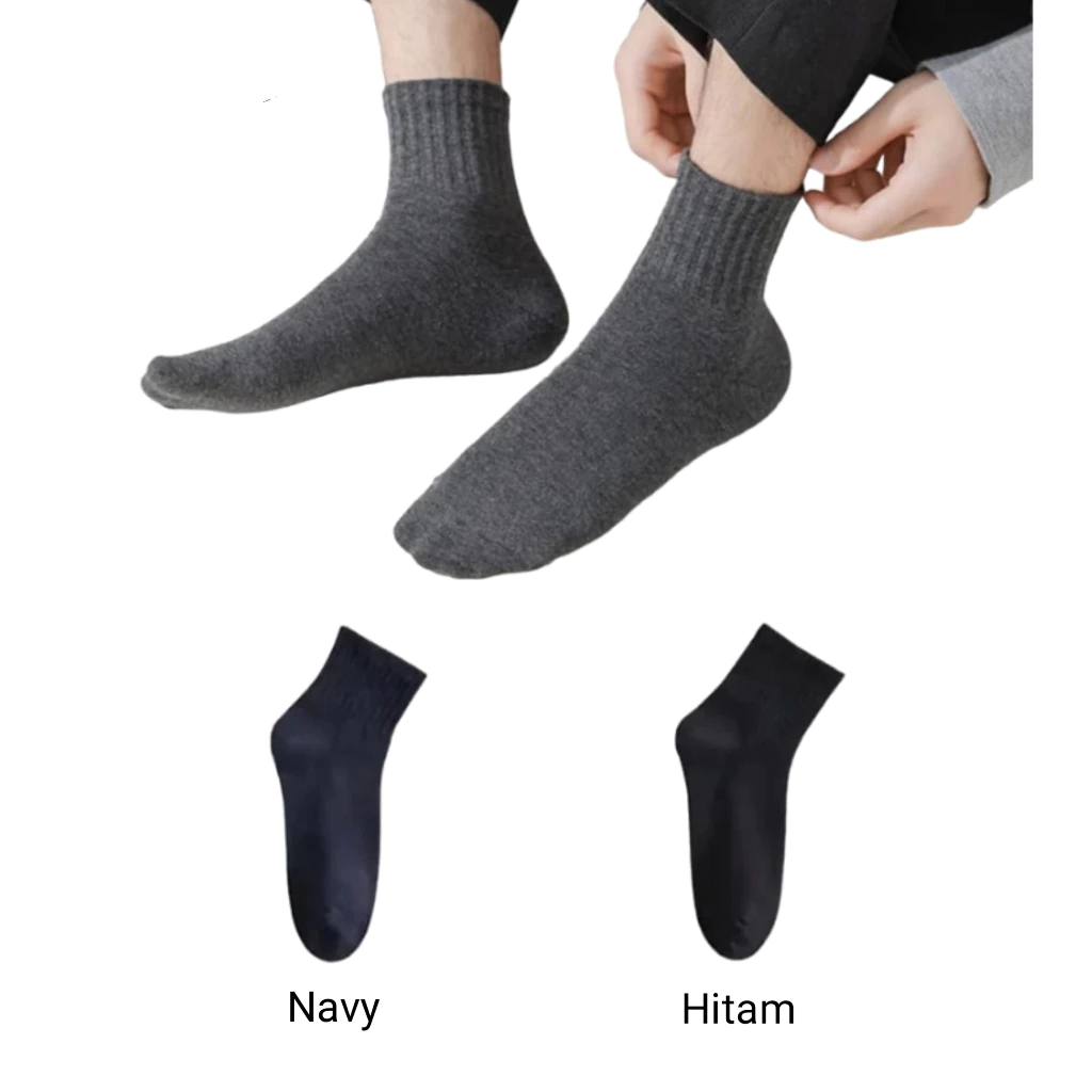 Kaos Kaki Pendek Pria Dewasa Polos Simple Kerja Fleksibel Kerja Sport — 8