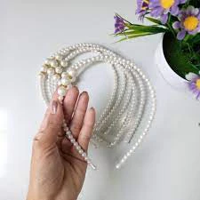 Bando Mutiara Korea Headband Permata Elastis dan Nyaman — 5