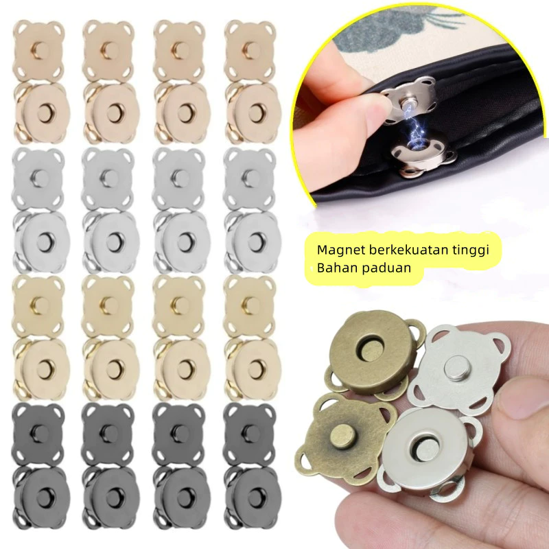 Kancing Magnet Jahit Tas Dompet Desain Klasik Fashion Style — 10