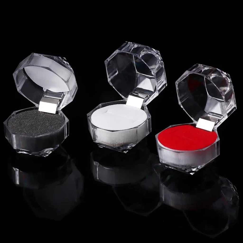 Tempat Cincin Mika Kristal Elegan Wadah Perhiasan Acrylic Unik — 4