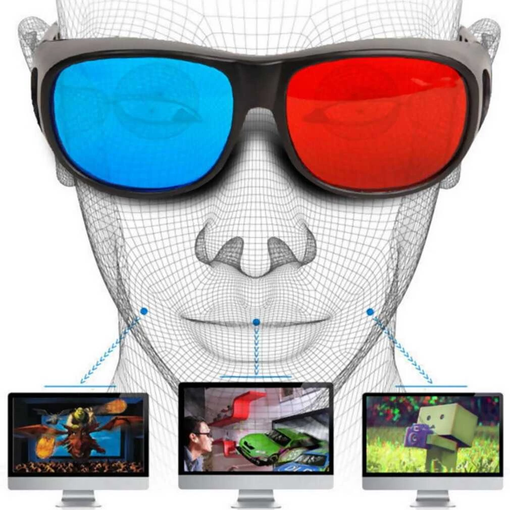 Kacamata 3D Frame Plastik Sensasi Nonton Film 3 Dimensi di Rumah H2 H3 — 8