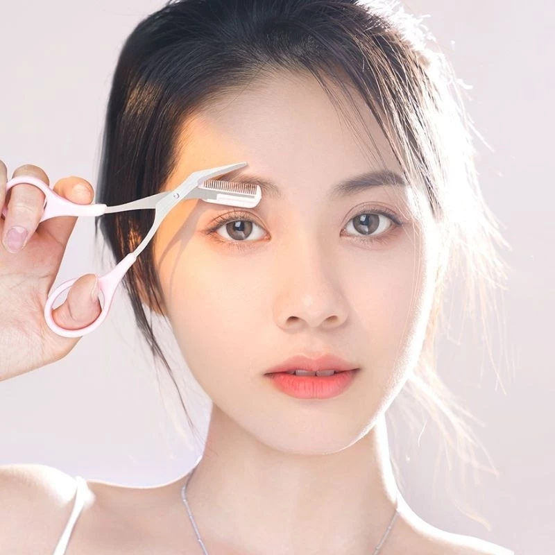 Gunting Alis Mata Perapi Stainless Steel Desain Presisi Sisir Pisau — 2
