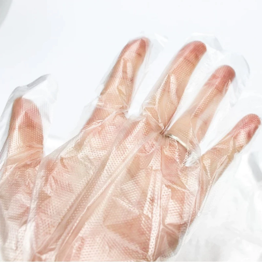 Sarung Tangan Sekali Pakai Kue Apotik Plastik Bening Disposable Gloves — 7