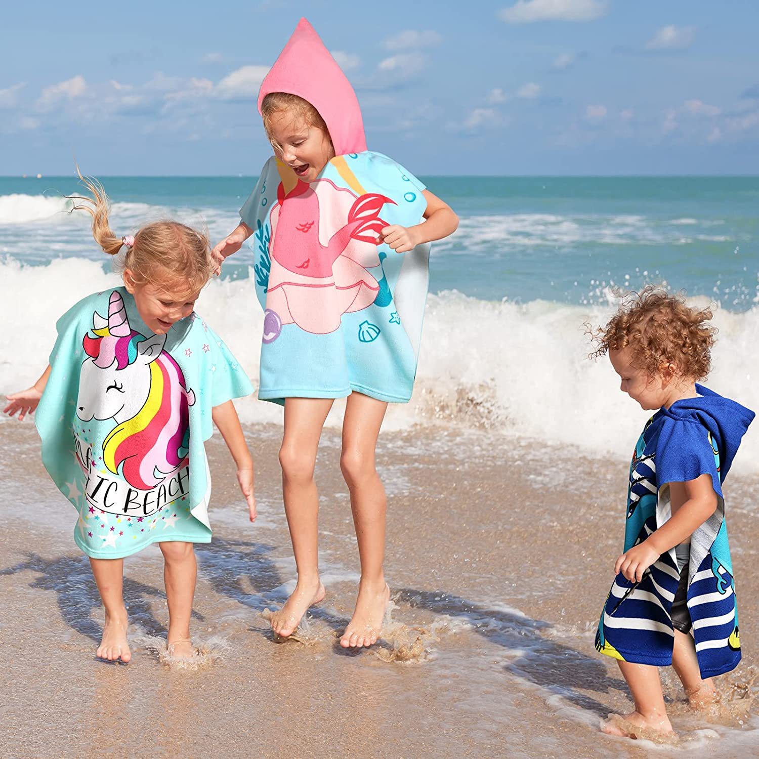 Kimono Handuk Mandi Untuk Anak Dengan Hoodie Desain Karakter Lucu — 6