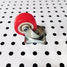 Roda Troli Etalase 4 Pcs Caster Merah Nylon PVC dengan Rem Putar — 4