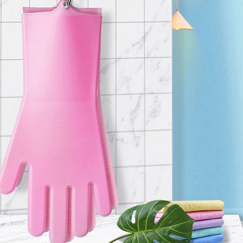 Sarung Tangan Cuci Piring Silikon Anti Air 1 Pasang — 3