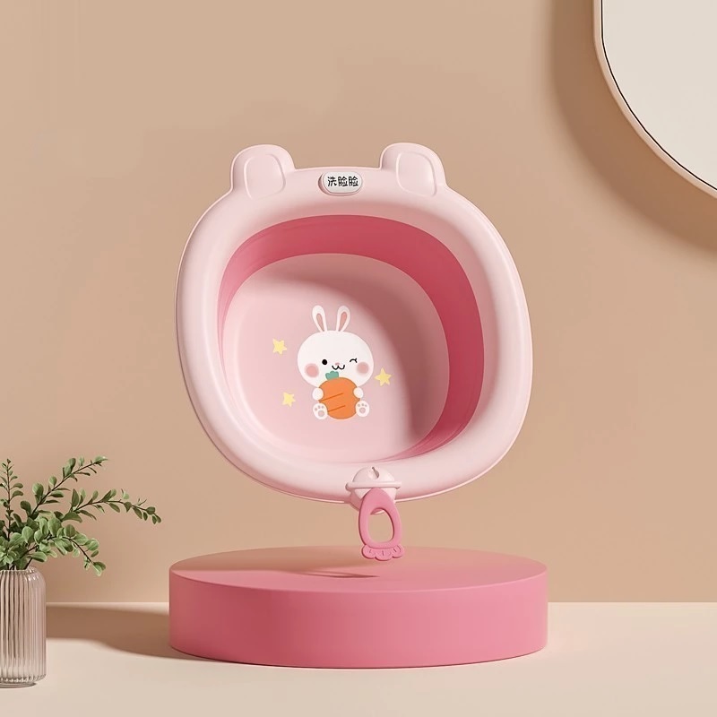 Baskom Lipat Mini Bayi New Born Portable Desain Fleksibel Multifungsi — 7
