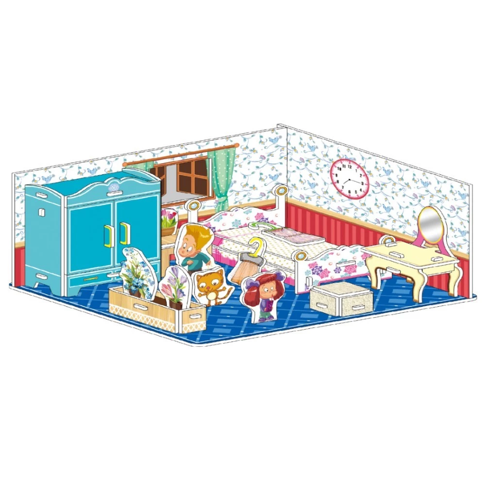 Puzzle Mainan Edukasi Anak 3D Paper House Melatih Kreativitas Anak — 8