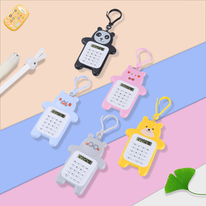 Kalkulator Mini Portable 8 Digit Dengan Motif Beruang — 7