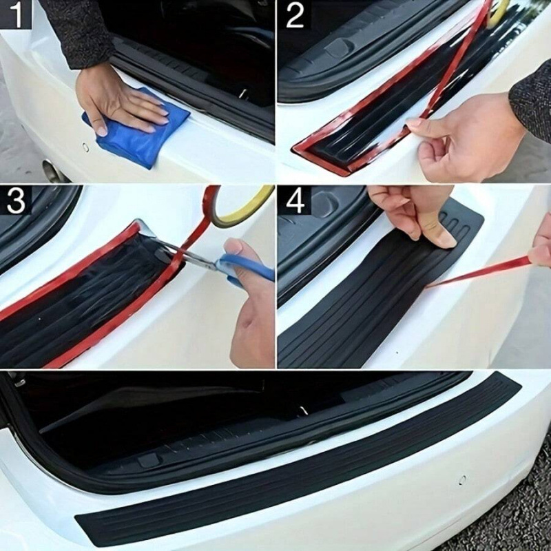 Rubber Sillplate Karet Pelindung Bumper Bagasi Belakang Mobil Rear — 7