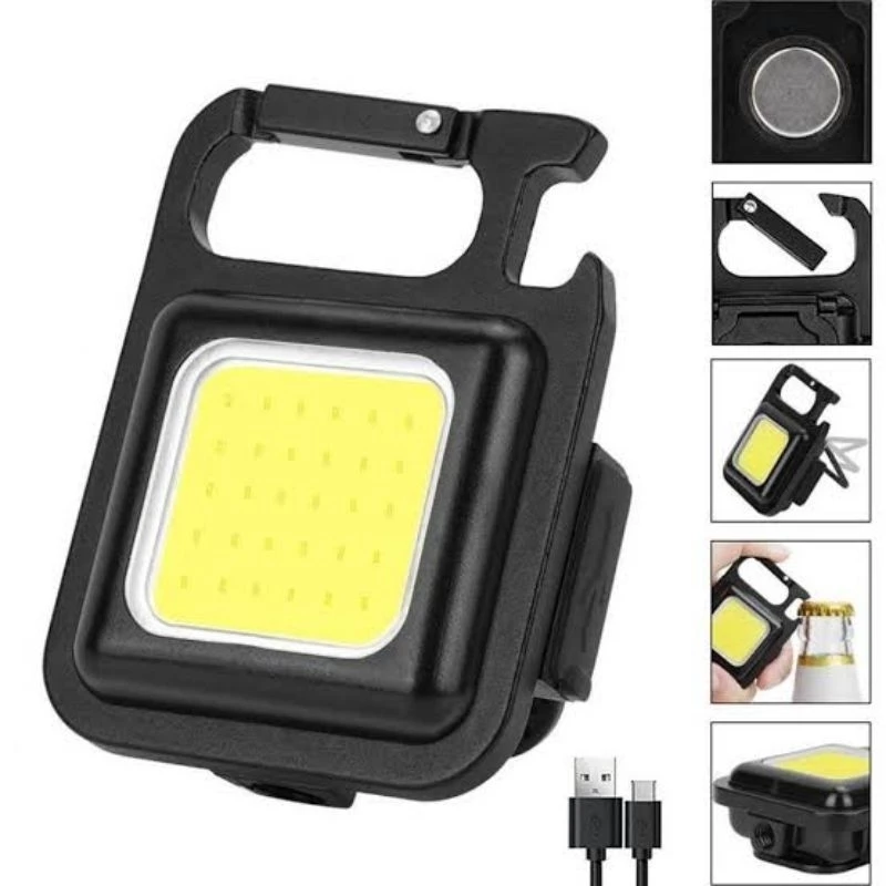 Lampu Senter Mini LED Gantungan Kunci Portable Multifungsi — 7