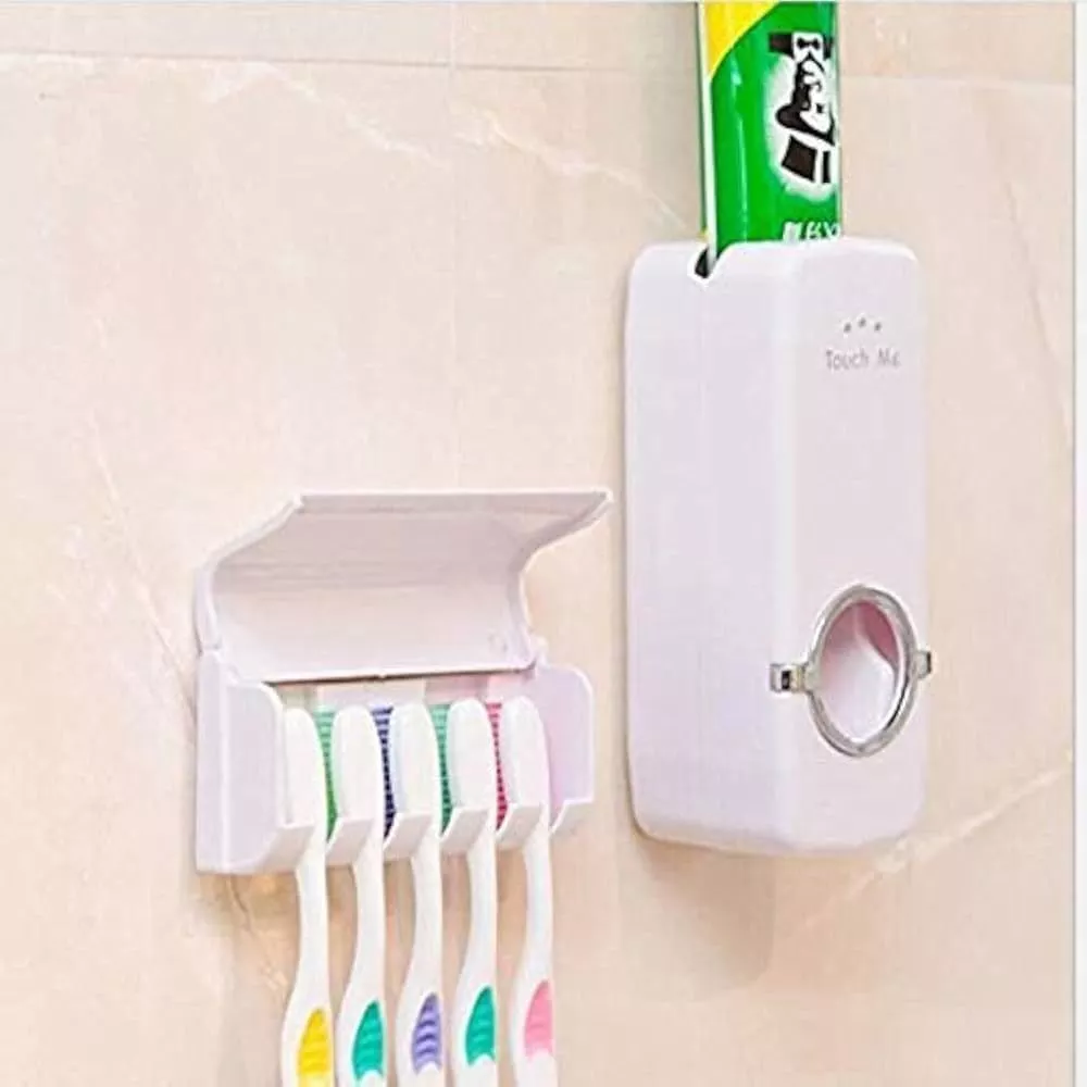 Set Dispenser Pasta Gigi Odol Dan Rak Cantolan Tempat Sikat Gigi — 8