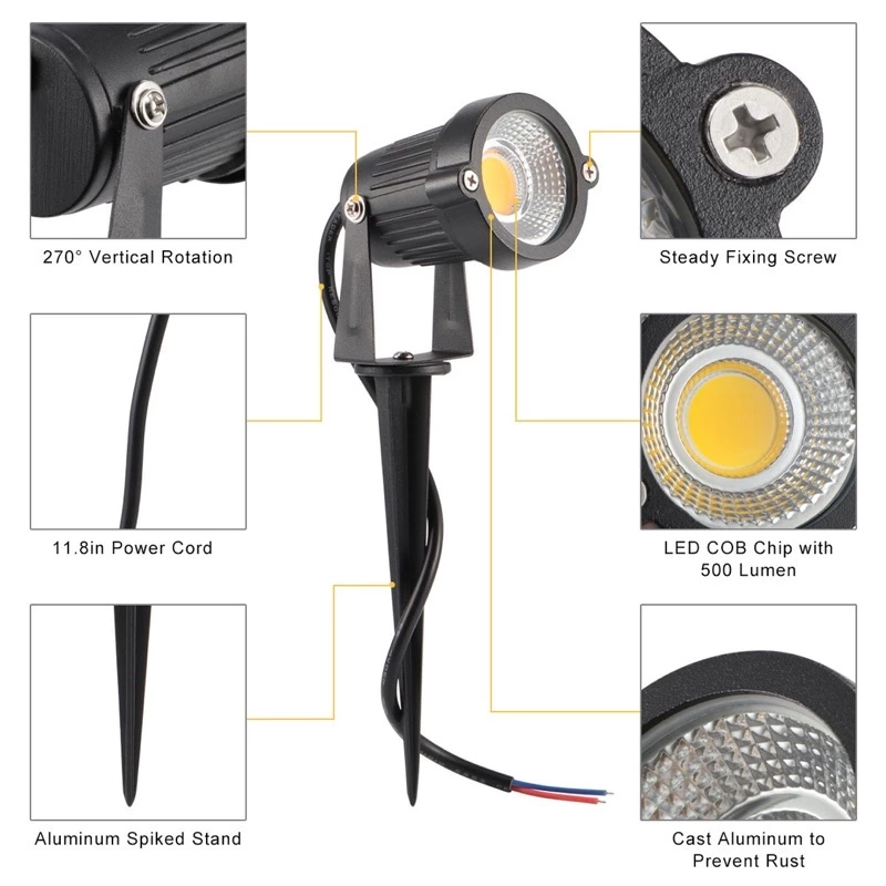 Lampu Sorot LED Spot garden Park Light Halaman Teras Rumah Outdoor — 5