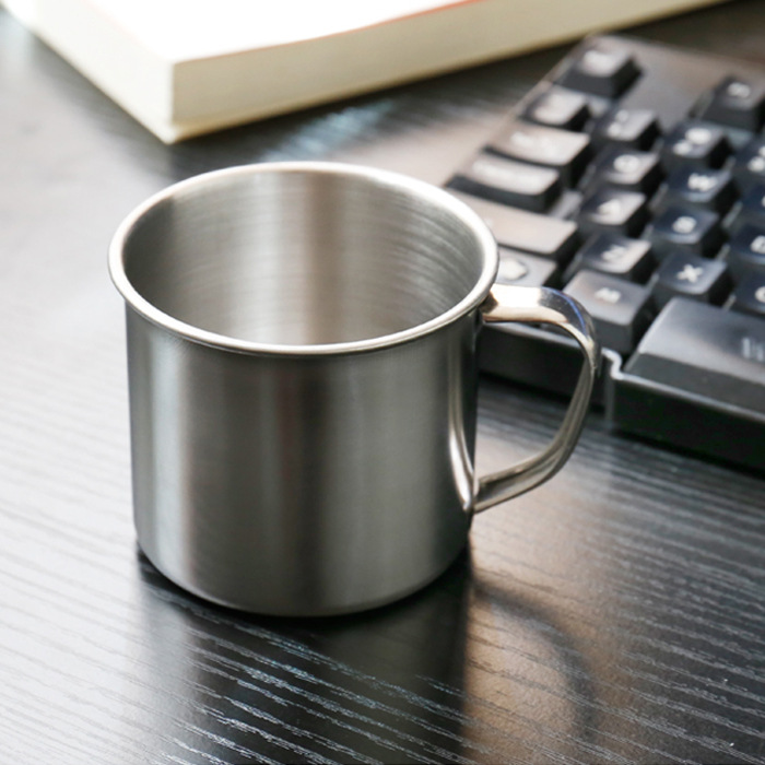 Mug Stainless Mini 7 cm Gelas Klasik Elegan Cangkir Minuman Serbaguna — 7