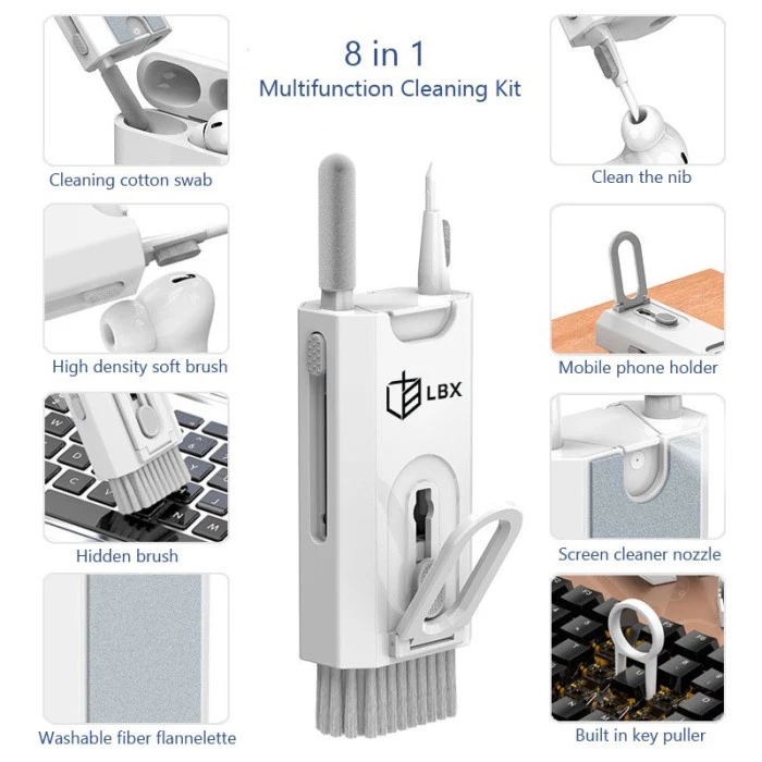Cleaning Brush Kit 8 in 1 Pembersih Gadget HP Camera Laptop Keyboard — 2