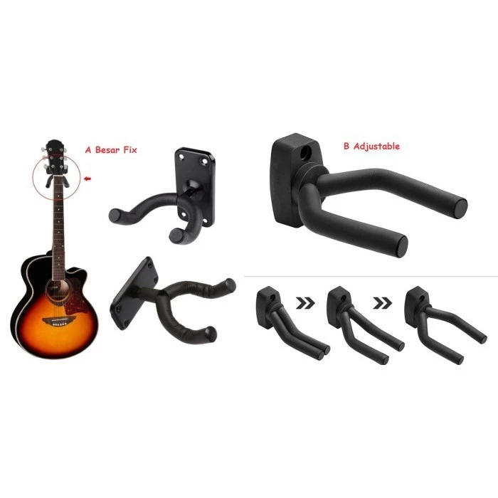 Gantungan Dinding Pajang Gitar ABS Plastik Hook Hanger Bracket — 10