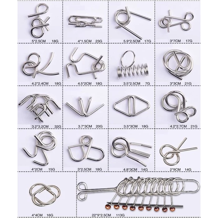 Game Tyos - Puzzle 3D Metal 18 Pcs, Mainan untuk Semua Usia — 7