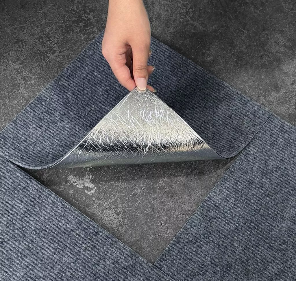 Karpet Puzzle Polyester Polos Alas Lantai Kantor Rumah Hotel Nyaman — 3
