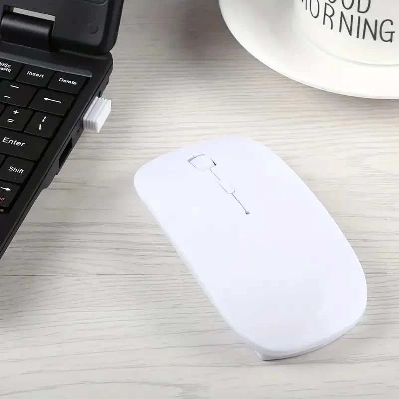 Mouse Wireless Nirkabel Slim Slim Kompatibel Tanpa Kabel Universal — 3