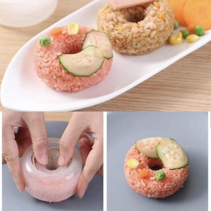 Cetakan Donat Nasi Bulat Dekor Bento Riceball Bentuk Kreatif — 5