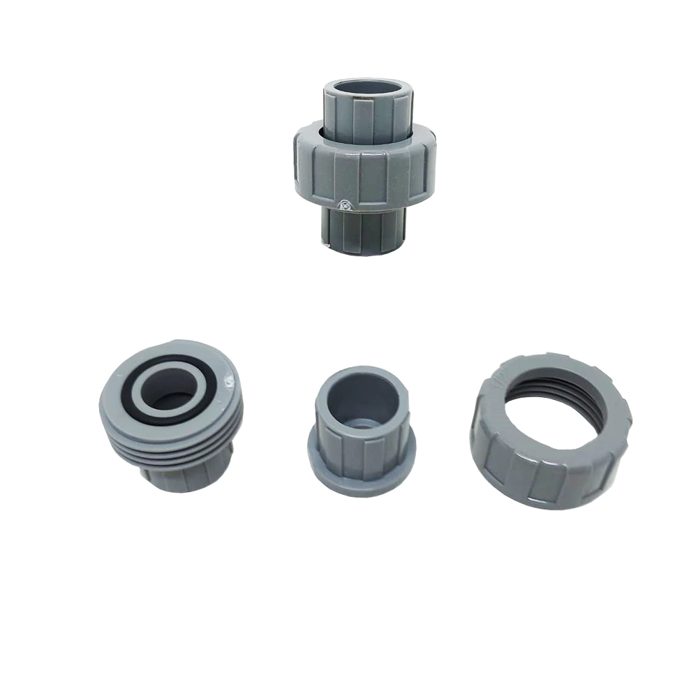Watermur PVC Pompa Air Plastik Polos Union Fitting — 3