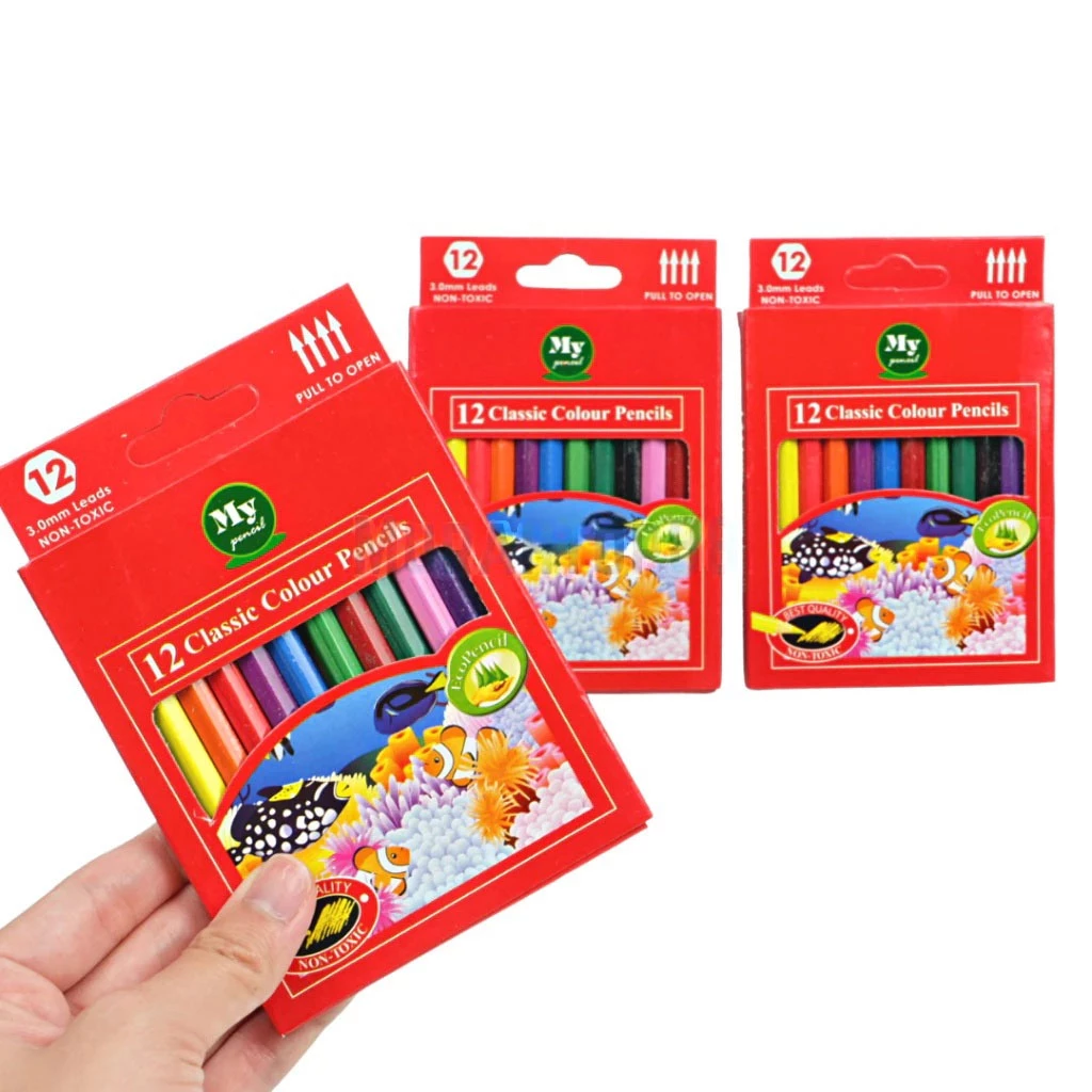 Pensil Warna Pendek Mini 12 Warna  atau Coloring Set Anak-anak — 5