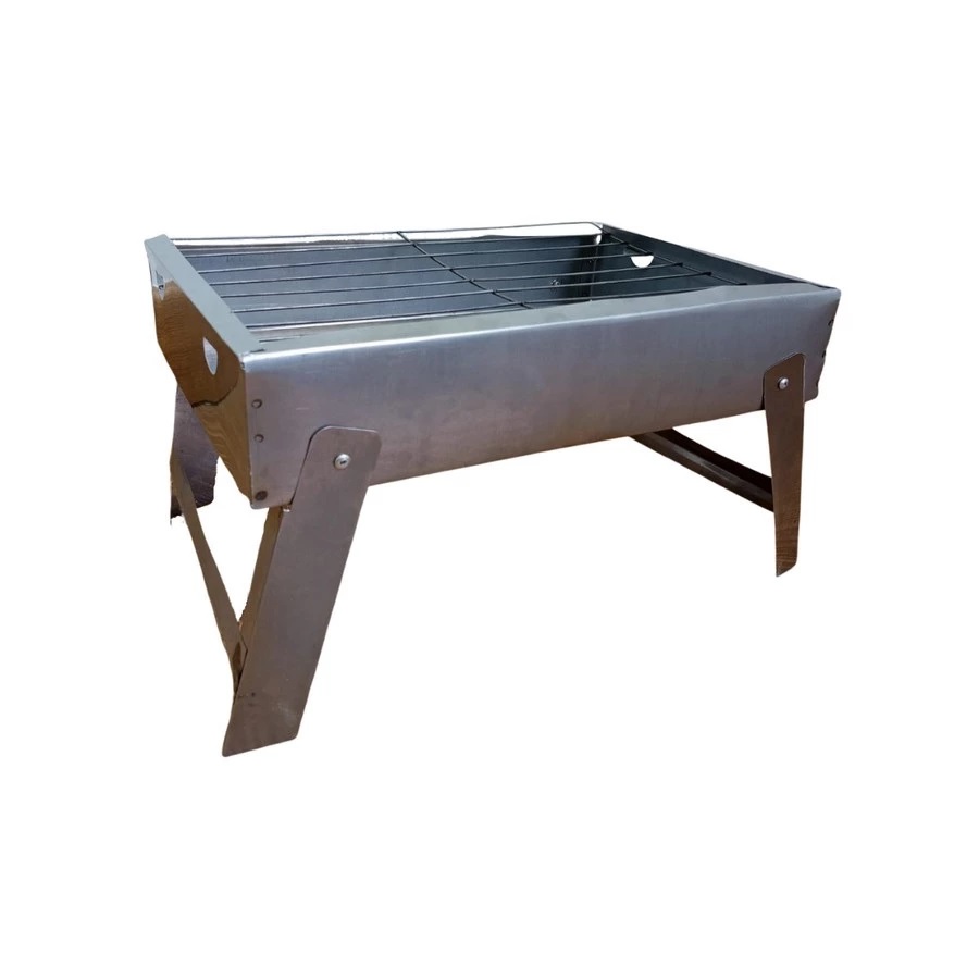 Alat Panggang Pemanggang Lipat Portable Stainless Arang Besi Grill BBQ — 2
